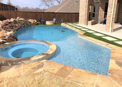 Artificial Turf Landscape around pool