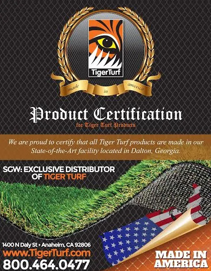 DFW Turf Solutions TigerTurf product certification
